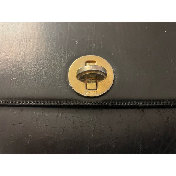 Vintage Bruno Magli Tessa Black Cross Body Bag Purse Handbag - Picture 4 of 11